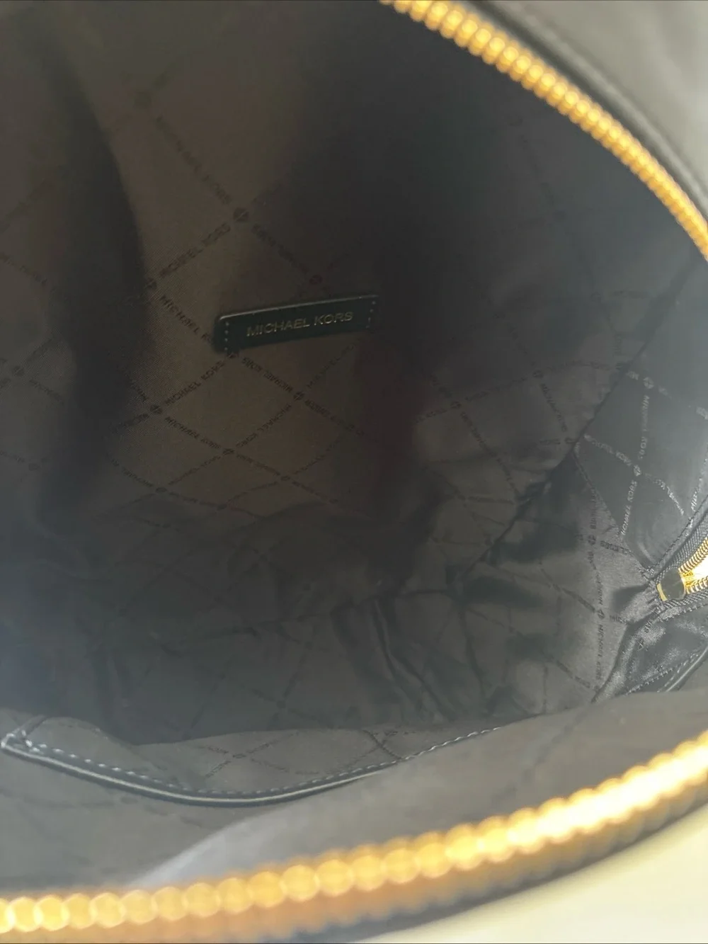 Michael Kors Sable Large Nylon Backpack Black/Gold  Brand New With Tag